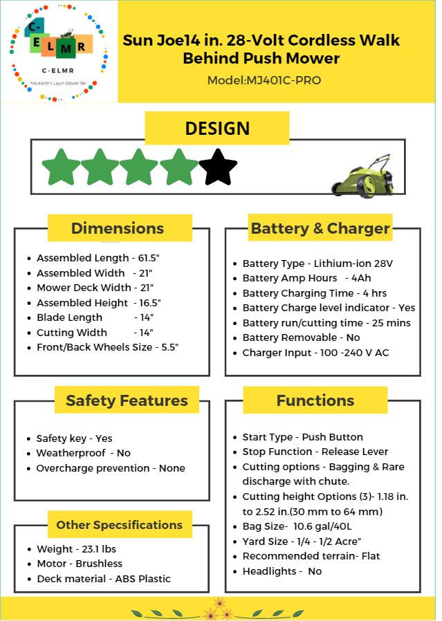 sun-joe-14-in-28-volt-cordless-lawn-mower-review-2020-specifications