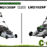 EGO LM2102SP Versus LM2135SP Self Propelled  Electric Lawnmower Comparison