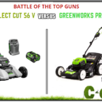 New EGO 56V Select Cut 21″ Self-Propelled Mower Versus GreenWorks Pro 80V, 4Ah Self-Propelled Mower